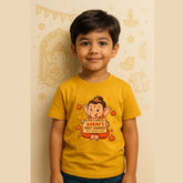 Custom Name Toddler T-Shirt for Festive Celebrations Vinayaka Chaturthi Outfit for Kids