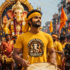 Bappa Squad Together We Rise T-Shirt for Men | Ganesh Chaturthi Group customized T-Shirt