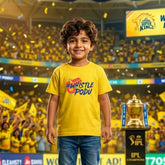 Chennai Super Kings CSK Fan T-Shirt for Kids – Yellow IPL Cricket Supporter Tee