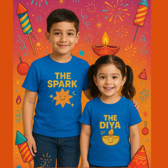"The Spark" & "The Diya" Festive Sibling T-Shirt Set