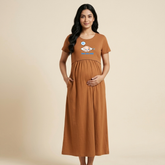 Cotton Maternity Feeding Nighty for Women | Pregnancy & Postpartum Wear