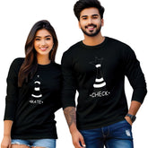 Checkmate Printed Couple T-Shirt