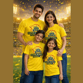 CSK Family Matching T-Shirts – Chennai Super Kings Family Combo IPL Fan T-Shirt Set
