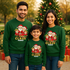 "The Claus Family" Family Matching Christmas Sweatshirt