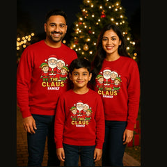 "The Claus Family" Family Matching Christmas Sweatshirt