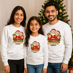 "The Claus Family" Family Matching Christmas Sweatshirt