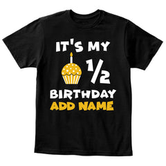Happy Half Birthday Customized Kid Boy and Girl 6months ( chest 22.5 inches )