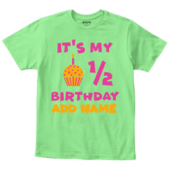 Happy Half Birthday Customized Kid Boy and Girl 6months ( chest 22.5 inches )