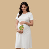 Freshly Picked & Almost Ready – Personalized Non-Feeding Maternity Dress in White
