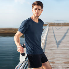 Dry Fit athletic T shirt for Men - Navy Blue