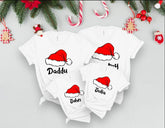 Customised Family Names Hat Christmas Tshirts