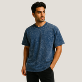 Customised Urban Wash Oversized Tee – Vintage Indigo Blue