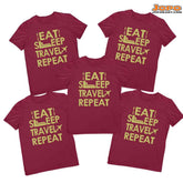 Eat Sleep Travel Repeat - Vacation Group Tshirts