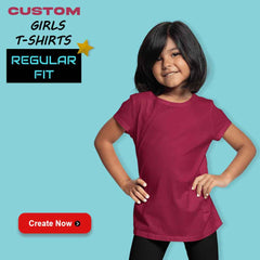 Custom T Shirt Girl Round Neck