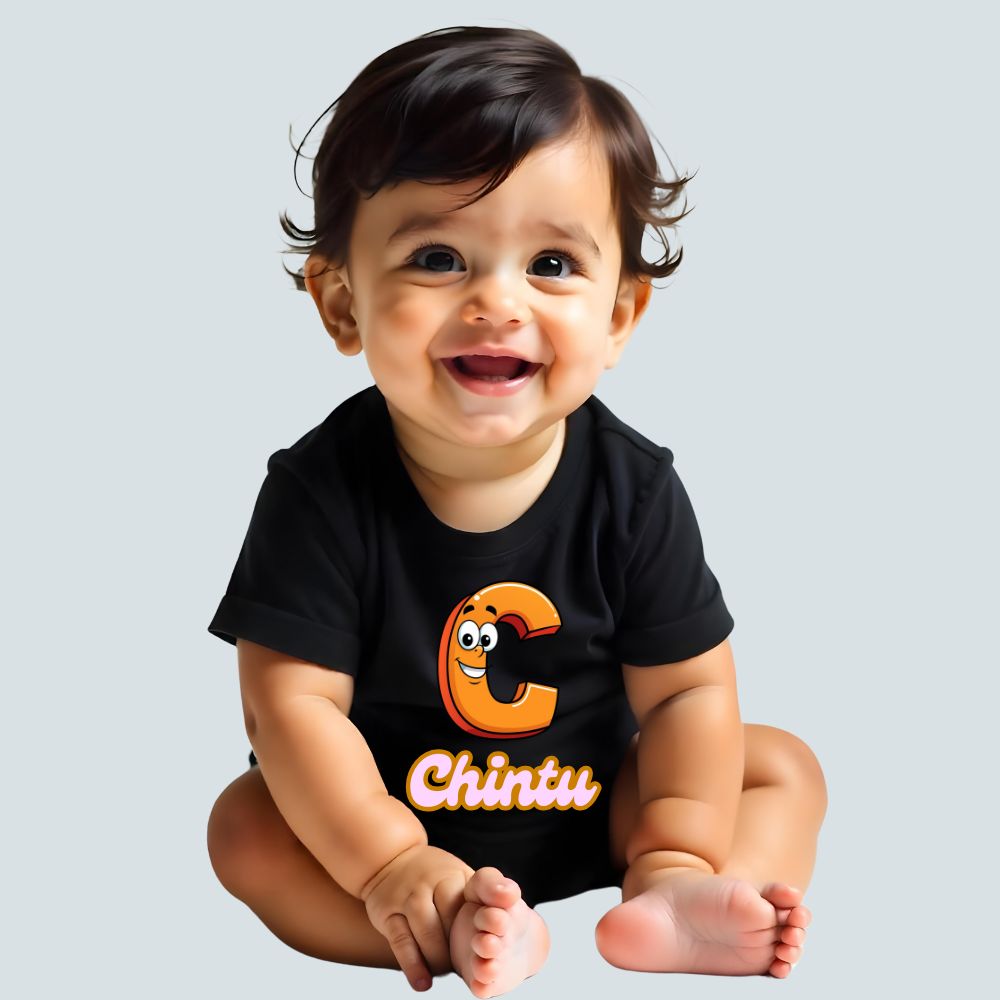 Alphabet Fun :  Custom Name Alphabet Baby Romper