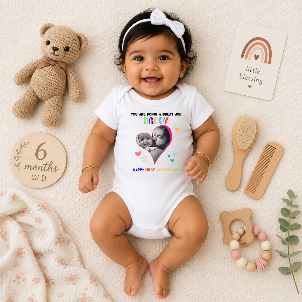 First Father's Day Baby Onesie – Soft, Cute & Gift Ready