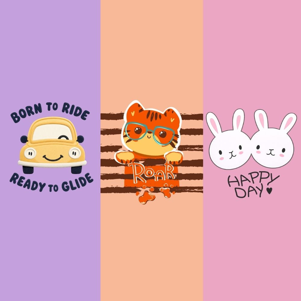 Cute Animal & Fun Quote Baby Rompers | 3pcs combo pack for Newborns, Infants & Toddlers