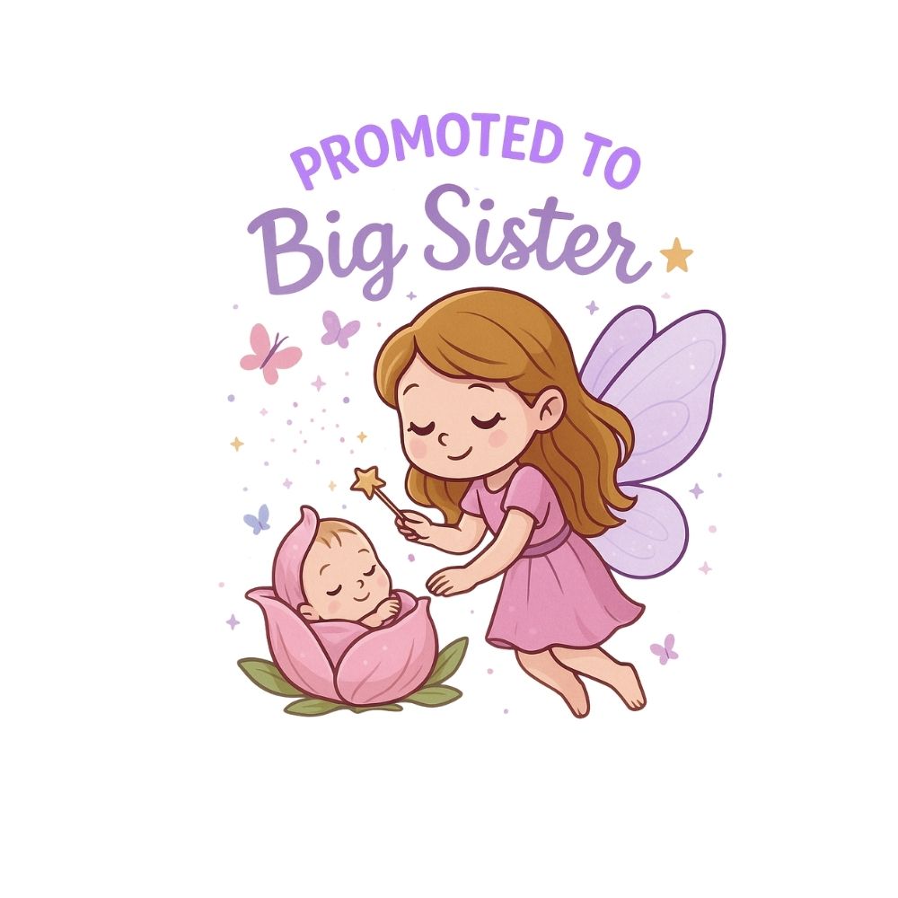 Enchanting Fairy & Baby "Big Sister" Announcement Tee