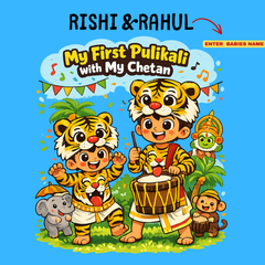 Happy Onam Kids Matching T-Shirt & Romper Combo | Kerala Celebration Wear