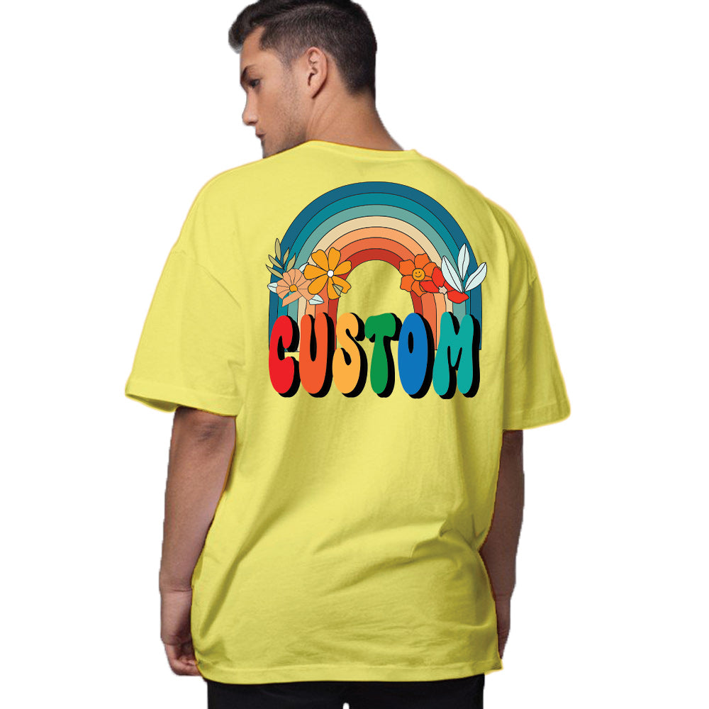 Drop Shoulder Oversized Custom Print Men's T Shirt