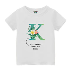 Floral Alphabets Kids Tshirts