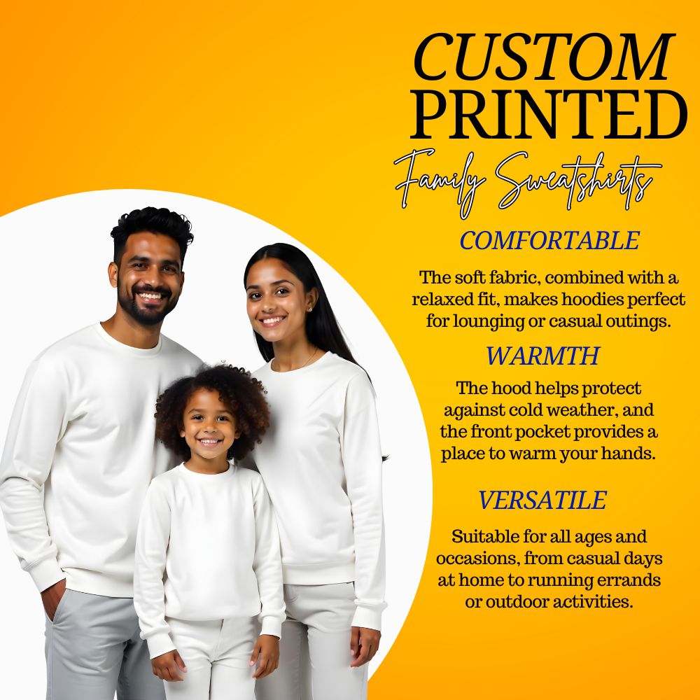 Family Time Group Sweatshirts for Vacations and Gettogether