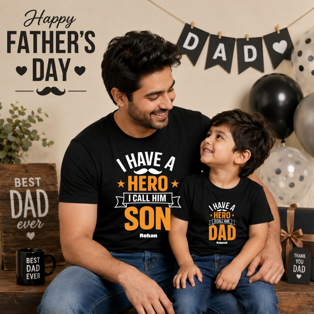 Father's Day Matching T-Shirts for Dad & Kids | Daddy and Me Family Combo Tees