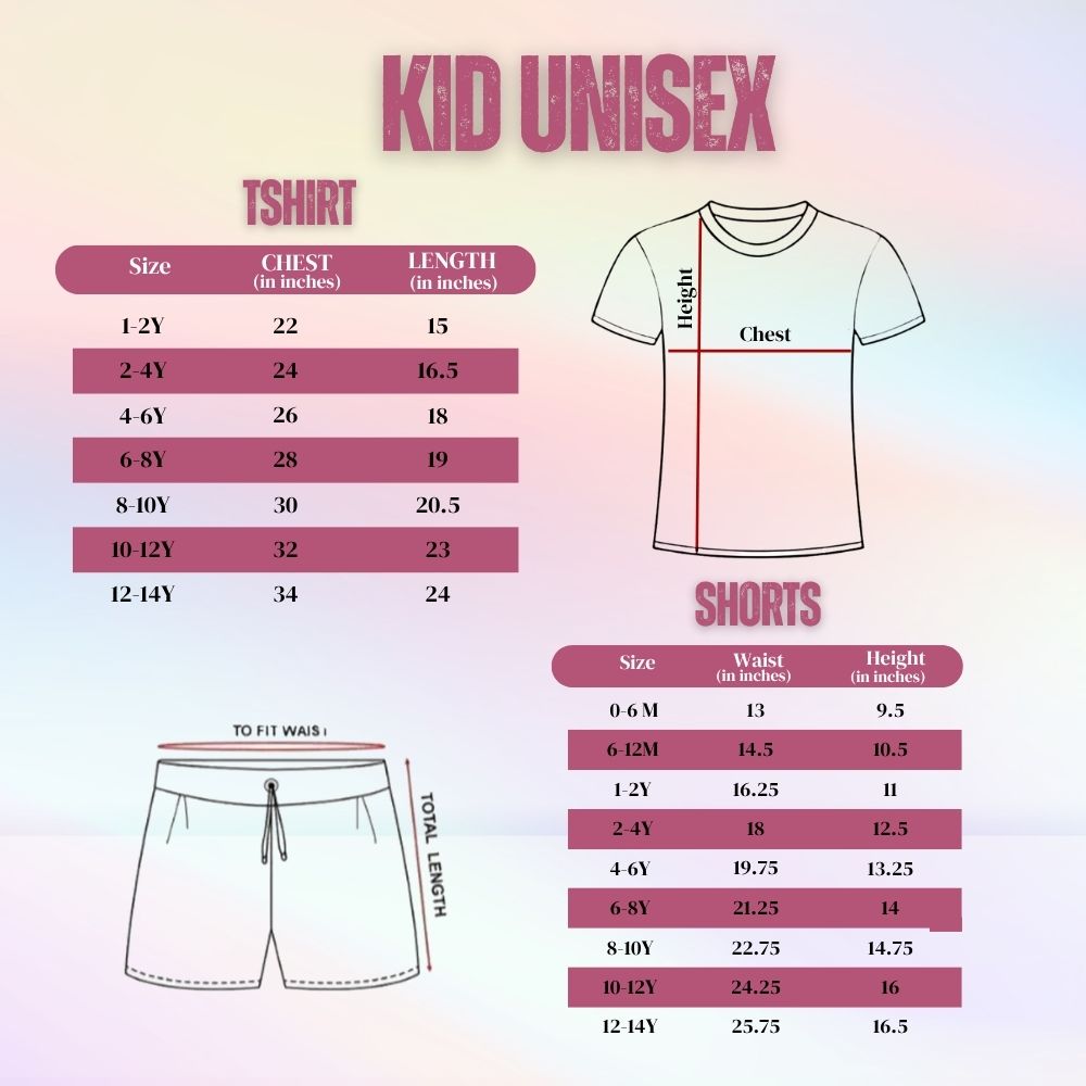 Cute Unicorn Cartoon Kids Casual Wear Co-Ord Set
