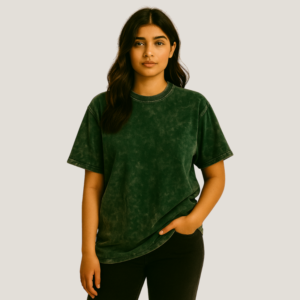 Customised Oversized T Shirt - Vintage Maroon Red