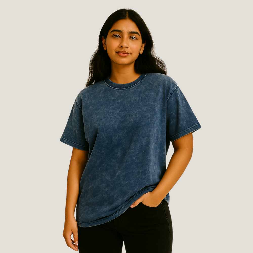 Customised Oversized T Shirt - Vintage Maroon Red