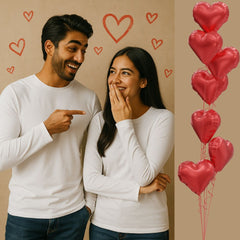 Full Sleeve Couple T Shirt- White