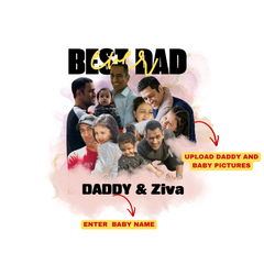 Custom Photo Matching T-Shirts for Dad and Kids | Personalized Father's Day Family Combo Tees