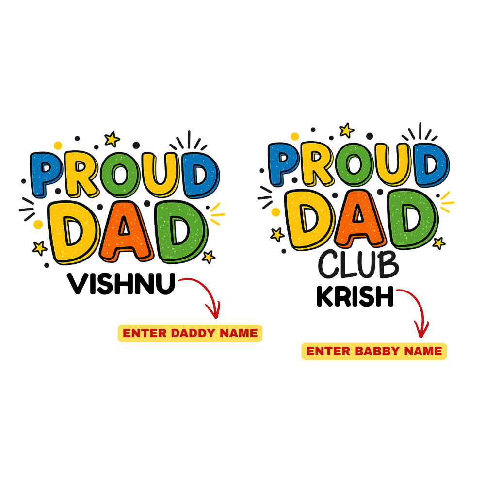 Father's Day Matching T-Shirts for Dad and Kids | Cute Daddy & Me Family Combo Tees | Father Son Daughter Matching Outfit Gift