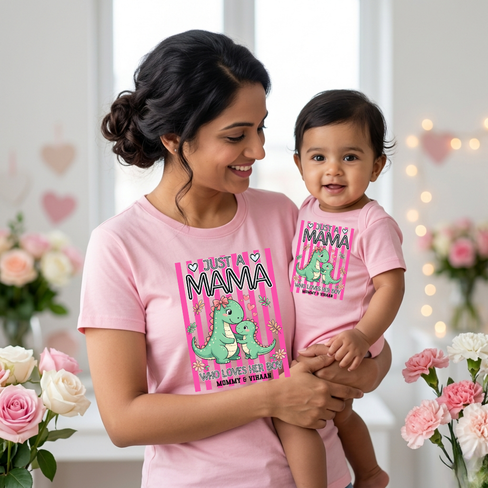 First Mother's Day Matching T-Shirts & Rompers – Mom & Newborn Baby