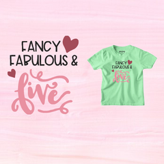 Fancy Fabulous Style 5th Birthday Theme Kids T-shirt