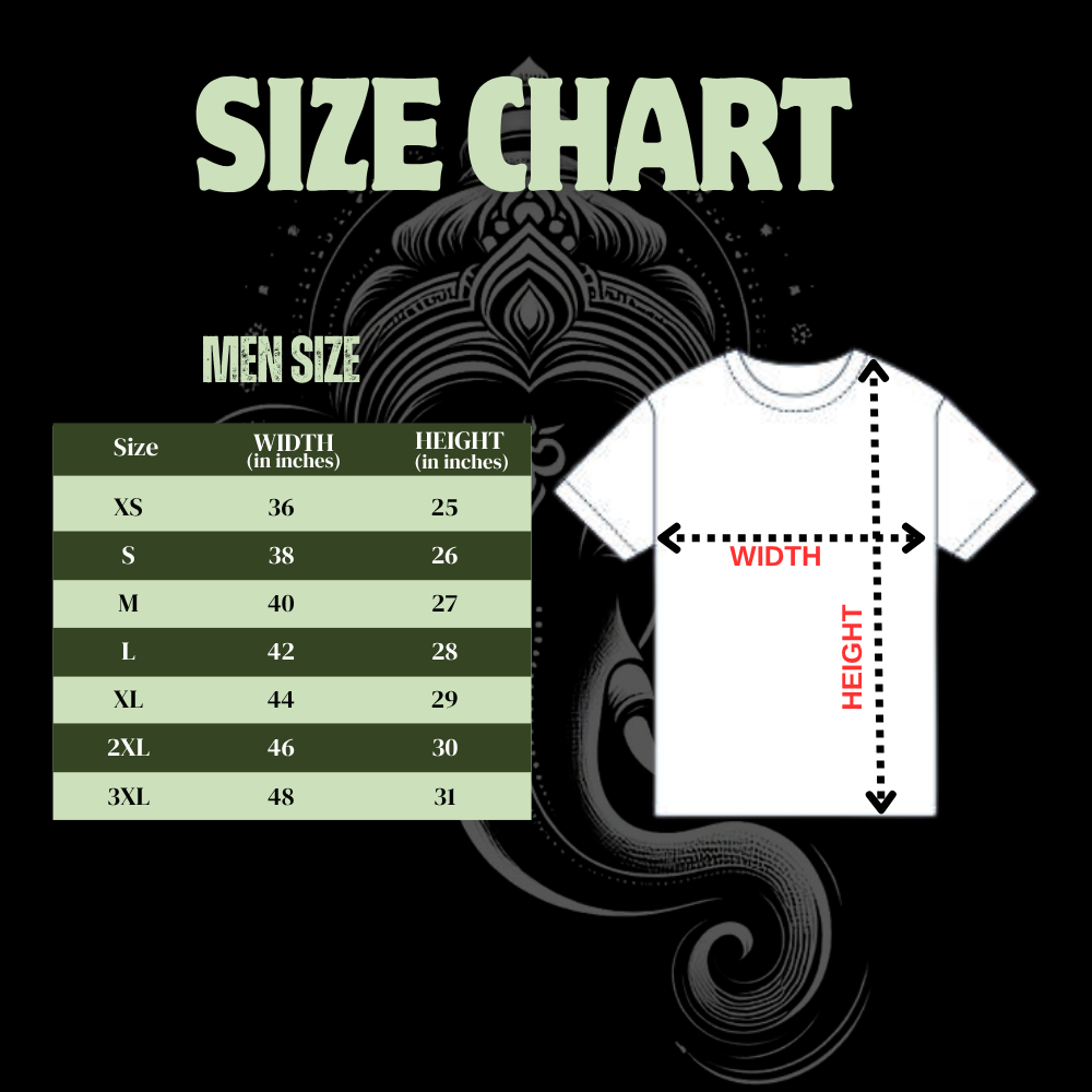 Ganpati Bappa Printed T-Shirt for Men | Ganesh Chaturthi Special Black Graphic T-Shirt