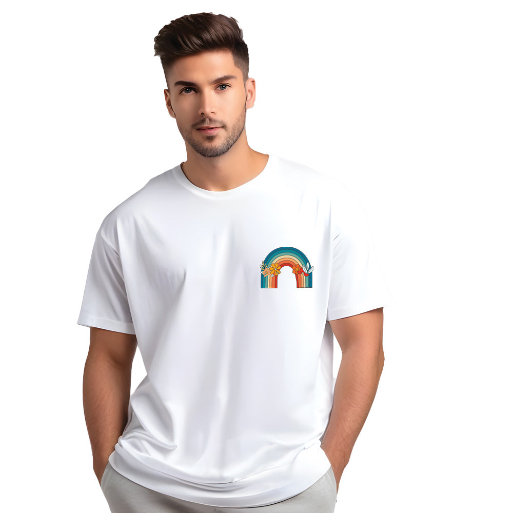 Drop Shoulder Oversized Custom Print Men's T Shirt