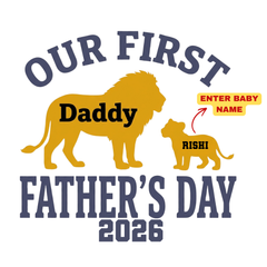 First Father's Day Dad & Baby Twinning Combo T-Shirts