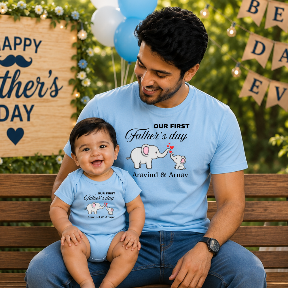 Father Son Matching T-Shirts for Father's Day 2026 | Dad Baby Twinning Combo