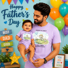 Father's Day Matching T-Shirts for Dad, Son & Baby | Twinning Combo Collection