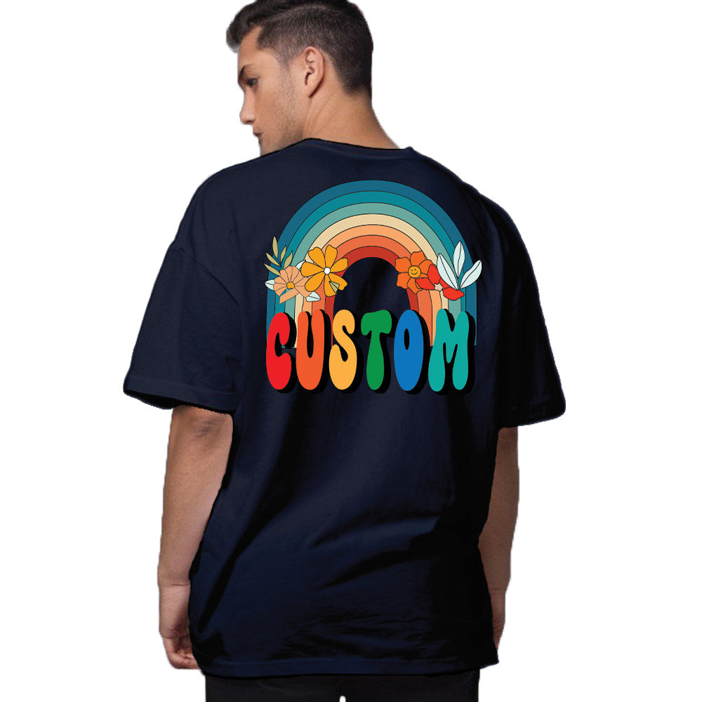 Drop Shoulder Oversized Custom Print Men's T Shirt
