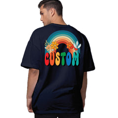 Drop Shoulder Oversized Custom Print Men's T Shirt