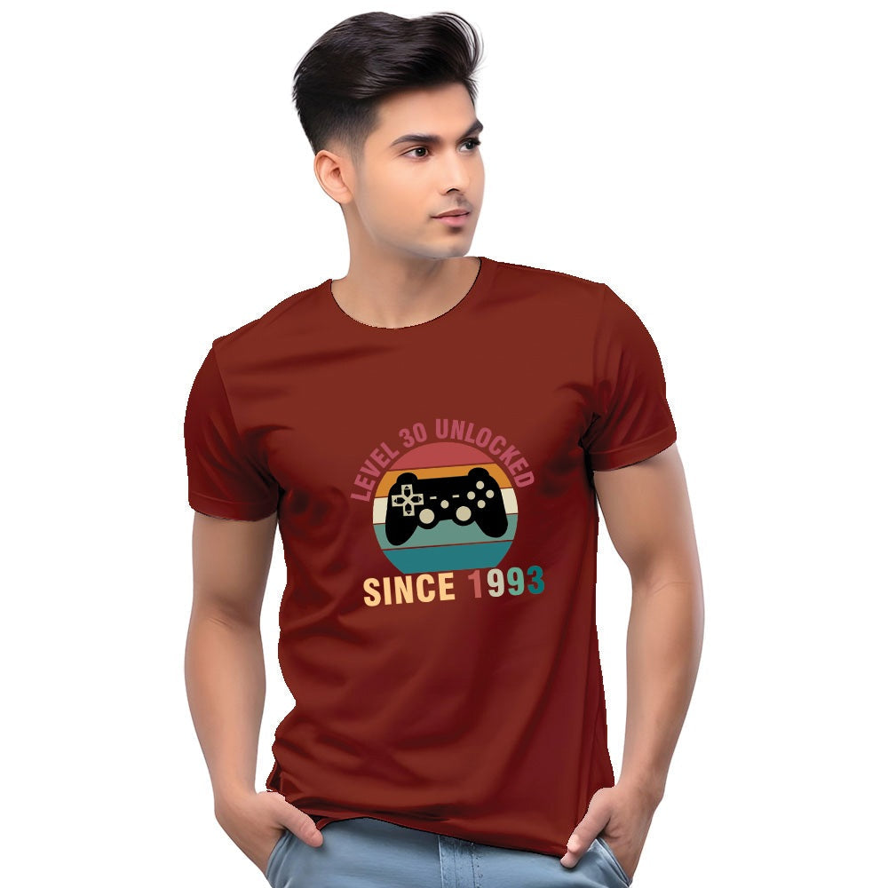 Customised Level Unlocked Men Casual Tshirt