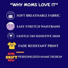 Drift Racing Kids Co-Ord Set | Custom Name Cotton T-Shirt & Shorts Outft