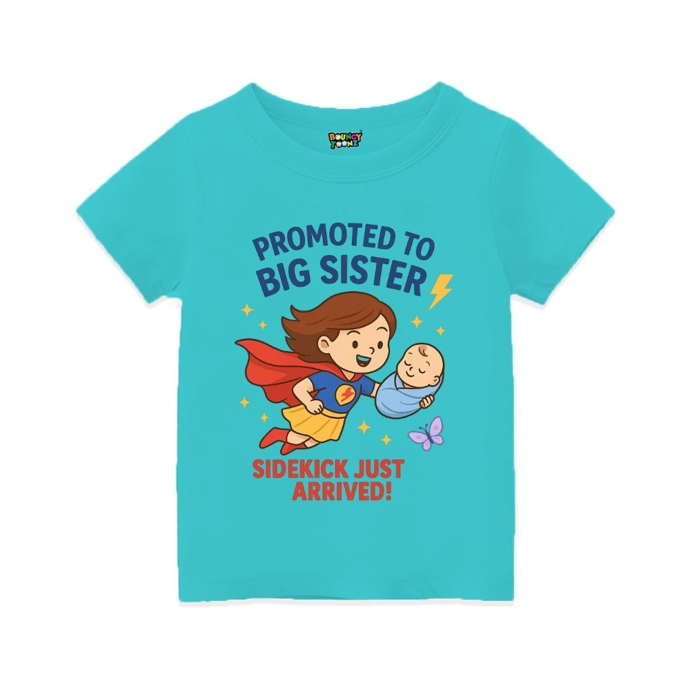 Cute Flying Superhero Big Sister - Baby Announcement T-Shirt