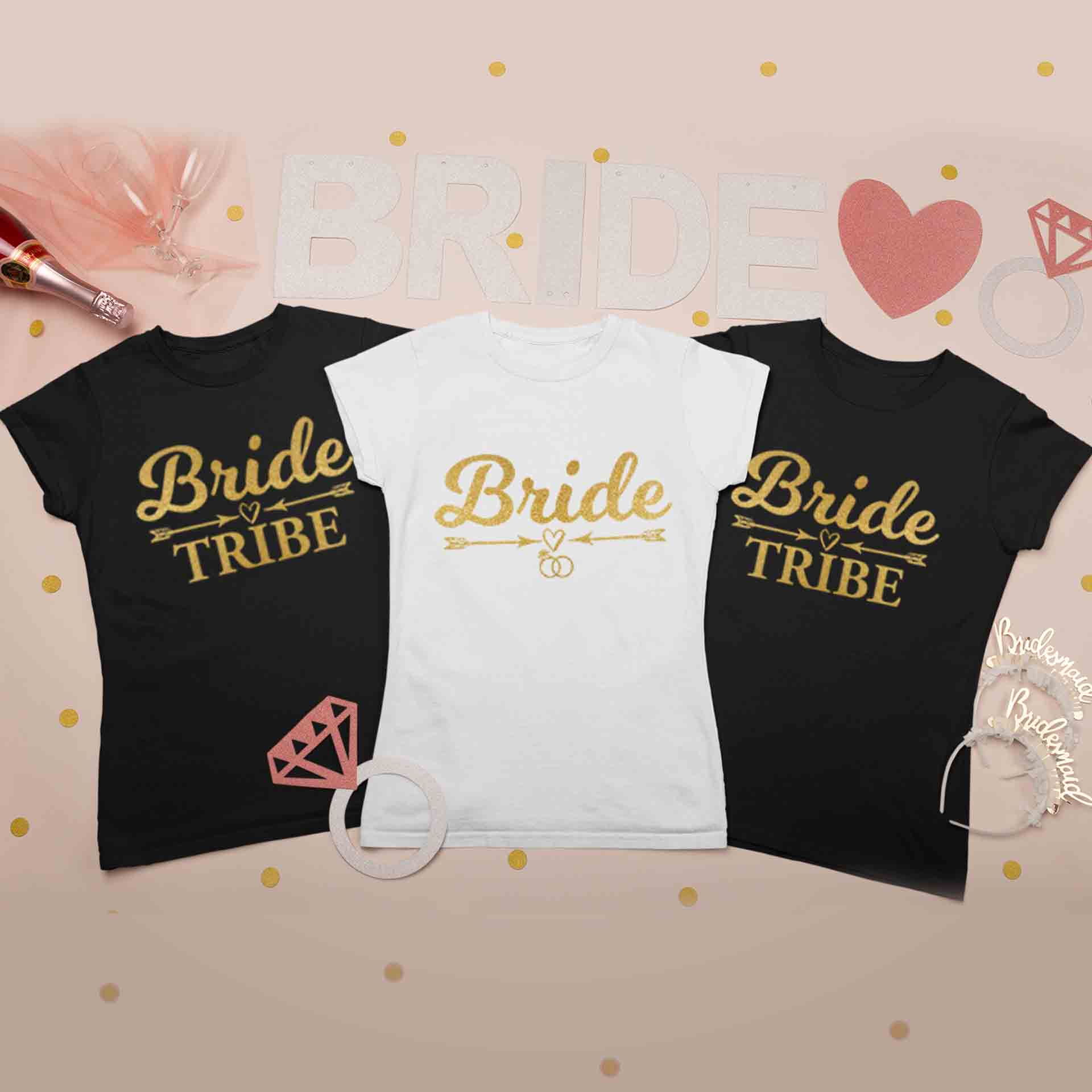 Bride & Bride Tribe Bachelorette Party Tshirts