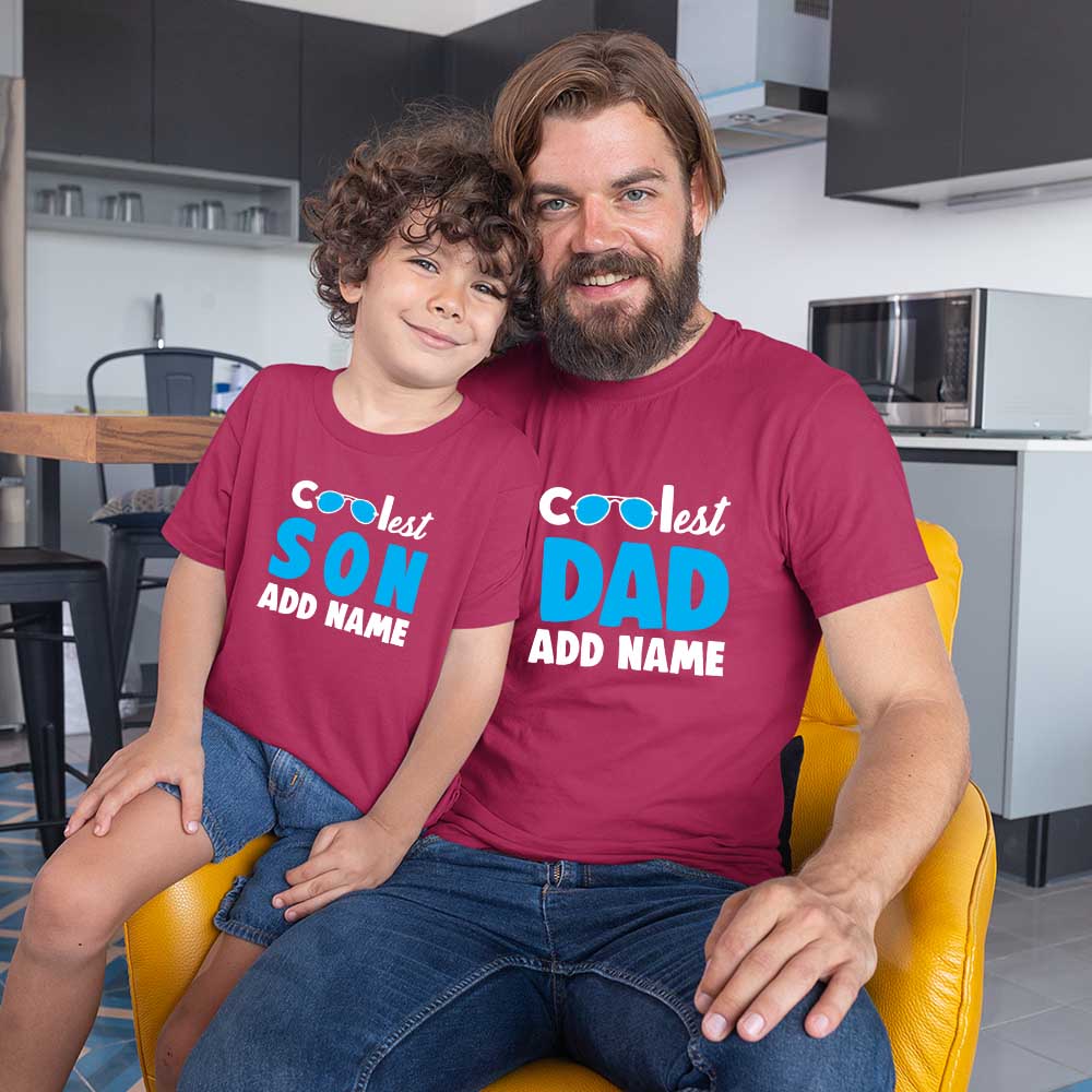 Coolest Dad-Son Customized Name