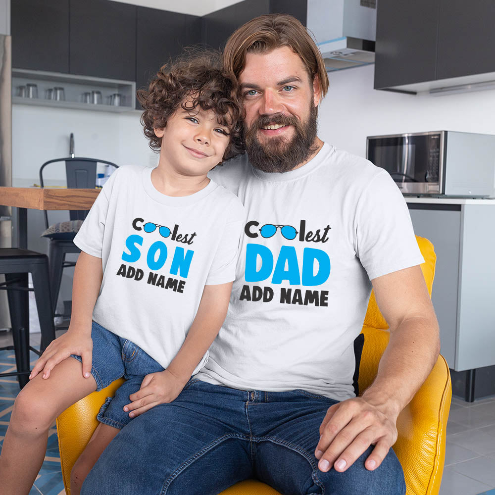 Coolest Dad-Son Customized Name