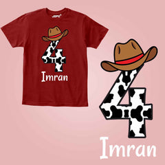 Cowboy Theme Kid Custom Name & Age