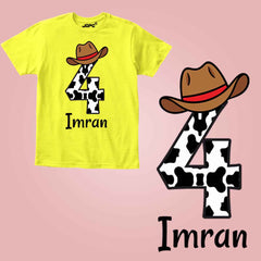Cowboy Theme Kid Custom Name & Age